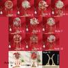Long Handle Wedding Show Fan Antique Style Bride Hand Held Fan Bride Group Fan  Home Decoration