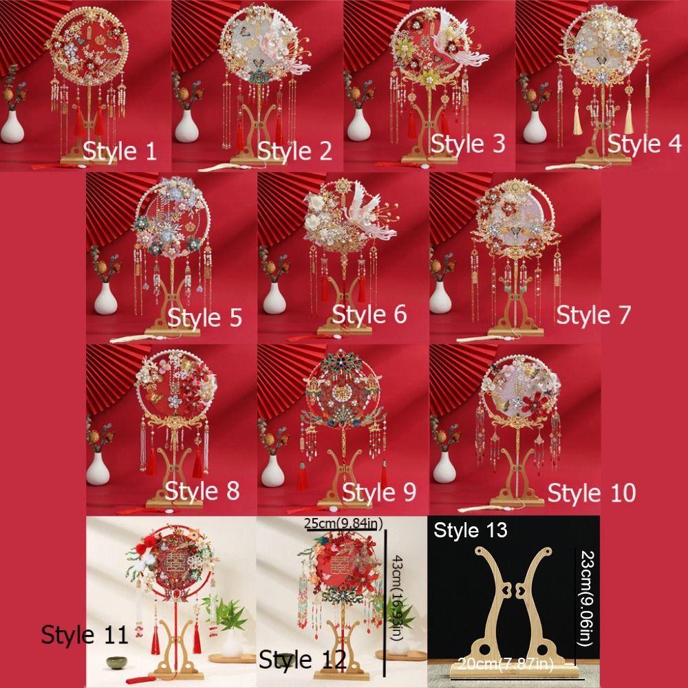 Long Handle Wedding Show Fan Antique Style Decorative Fan Bride Hand Held Fan  for Covering Face