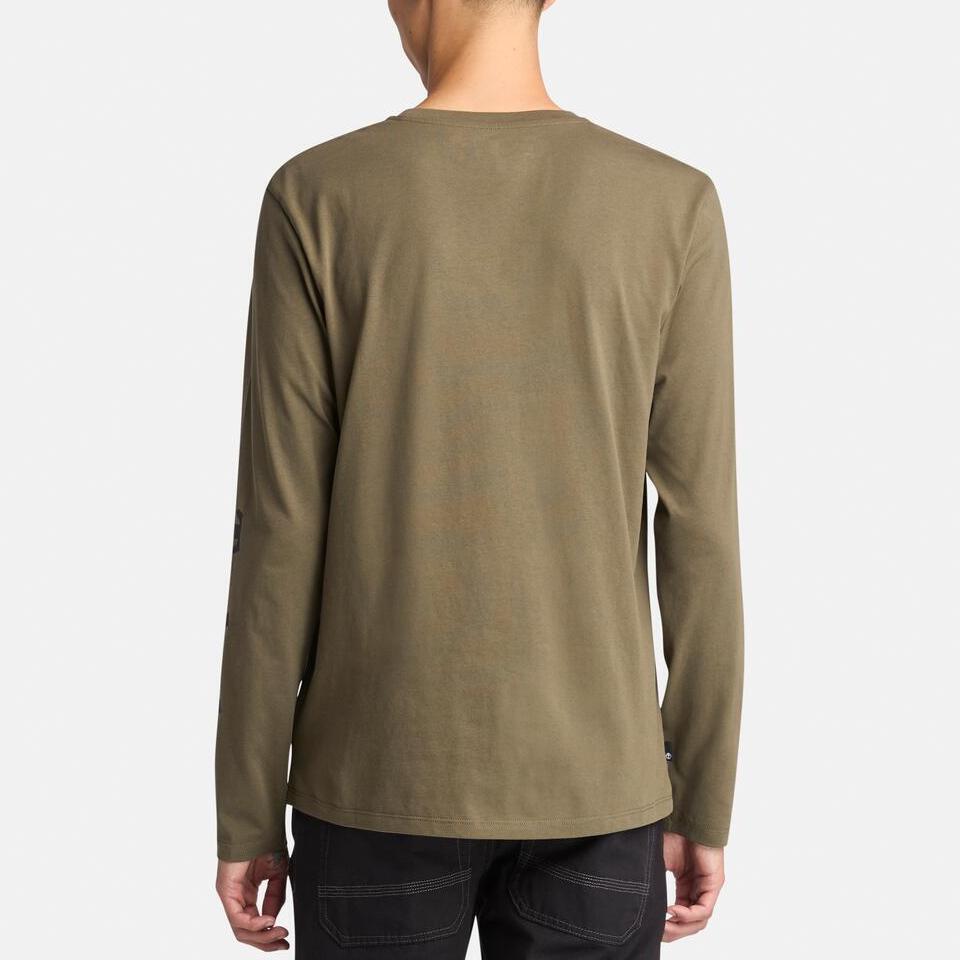 Timberland Long Sleeve Outdoor Casual Breathable T-Shirt Men Tops Army-Green A6B5RA58