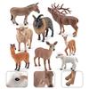 Animal Figurine Simulation Donkey Alpaca Red Deer Sheep Animal Model Toys Desktop Ornament Gift for Home