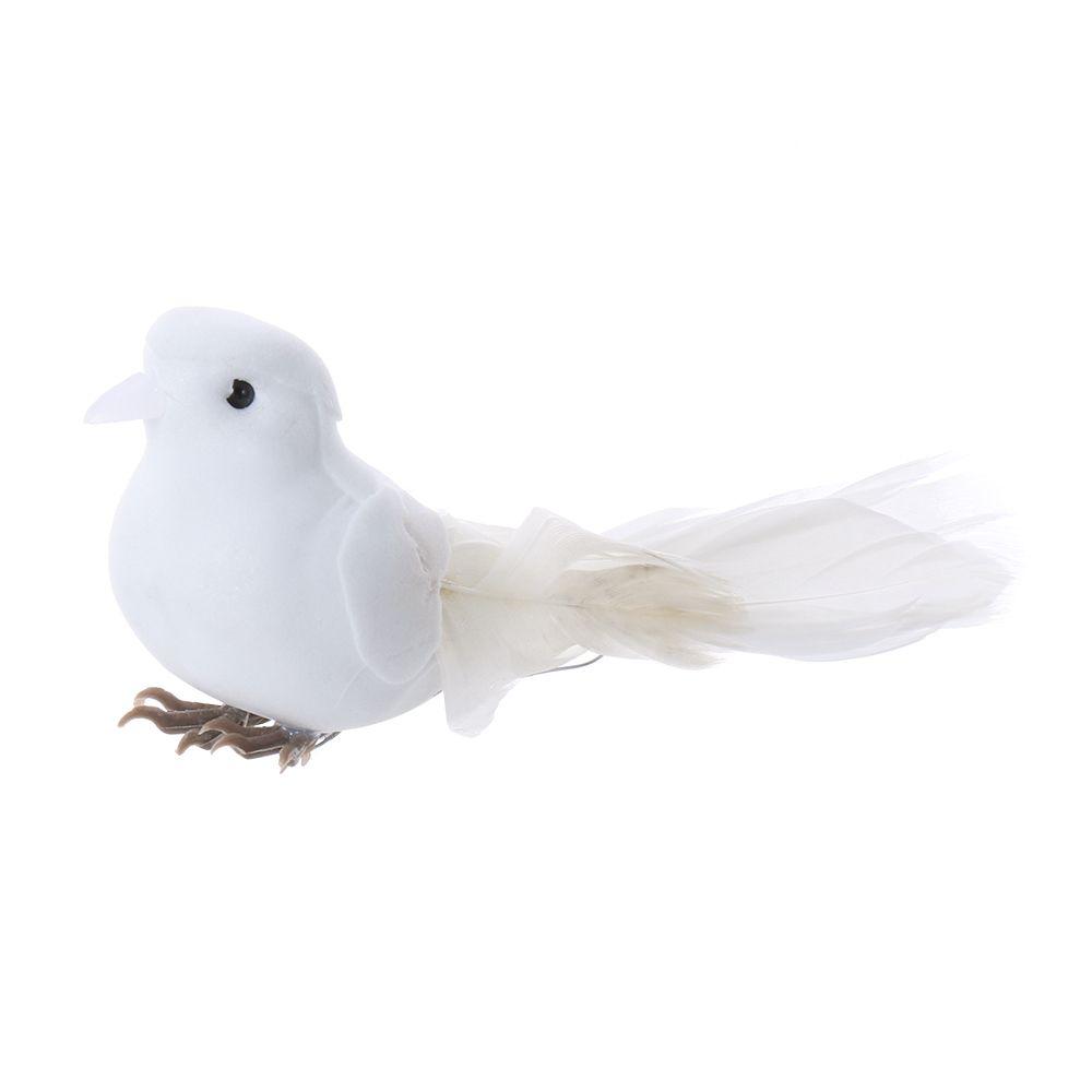 Vivid Artificial Crafts Home Decor Love Peace Pigeons Imitation Bird Model Simulation White Pigeon