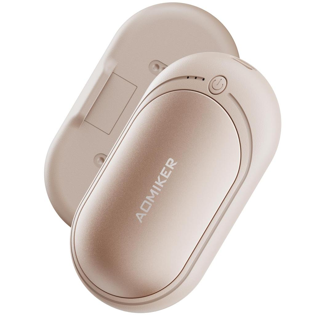 Aomiker Rechargeable Hand Warmers with Rapid 3 Temperature Compact and Easy To Easy To Share with Both Perfect for Outdoor and Cold Cold Weather Beige