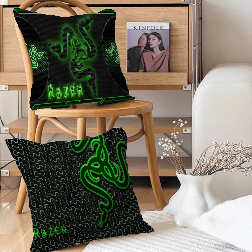 Game razer logo printed Maple Design Cushion Cover Happy Autumn Harvest decor Holiday Decorati Pillow Cover