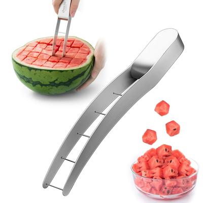 304 Stainless Steel Watermelon Cutter, Kitchen Accessories Fruit and Vegetable Slicer, Core Fruit and Vegetable Tool Clip.