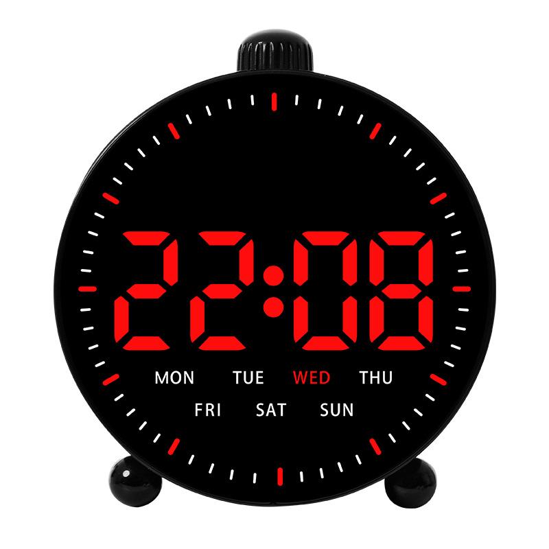 Personalized Jmping Seconds Display Electronic Led Alarm Clock Desktop Ambient Light Decor Usb Table Clock With Auto Dimmming