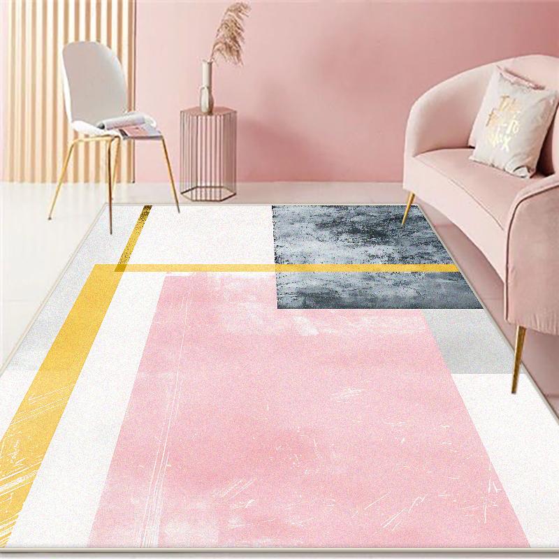 Pink Light Luxury Carpet Living Room Decoration Home Sofa Area Rugs 200x300cm Washable Girl Bedroom Cloakroom Nin-slip Floor Mat