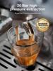 HiBREW H10A Semi Automatic Espresso Coffee Machine, Hot and Cold Extraction, 1.8L Water Tank, 20 Bar Pressure, Adjustable Temperature