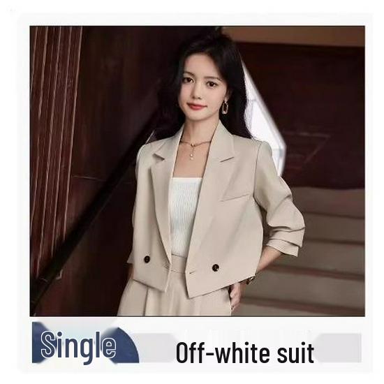 Women's 2026 Spring Short Suit Jacket: High-End, Casual, Petite Professional Wear Set