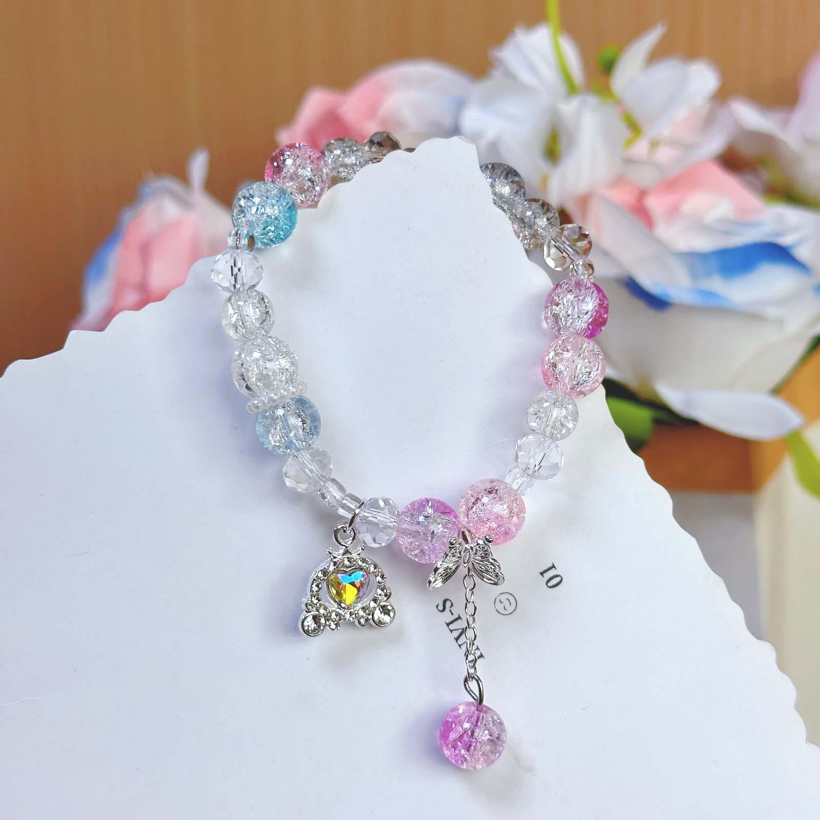 Elegant Rhinestone Heart Bracelet - Fresh Forest Style, Simple, Sweet & Versatile for Women & Students With Gift Bag