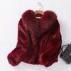 Big Fur Collar Faux Fur Jacket Women Winter Plush Coat Female Long Sleeve Fluffy Jacket Fashion Overcoat