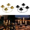 4 Arms Candle Holder, Fashion Iron Candleholder, Centerpiece Decorative Candle Stand for Living Room, Bedroom Decoration