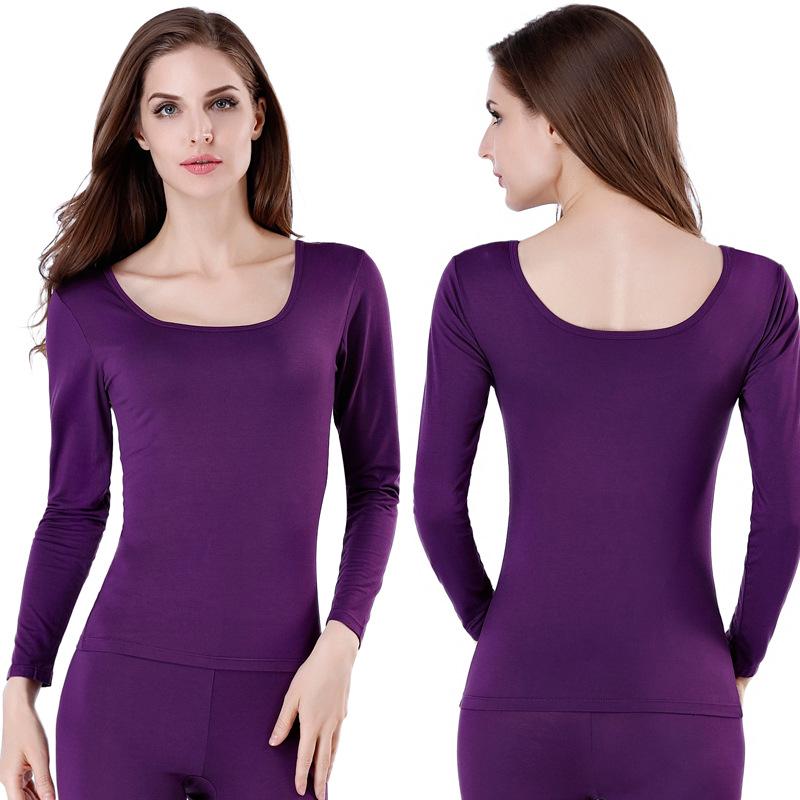 Women's Autumn Cotton Slim Fit Base Layer Set - Top and Pants