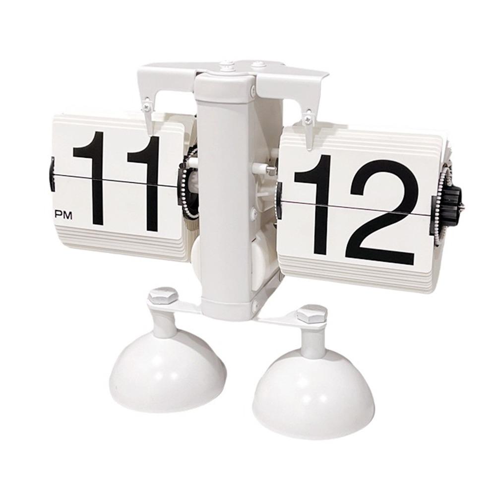 Portable Automatic Flip Clock Nordic Style Page Turning Clock Retro Desk Flipping Clock Desktop