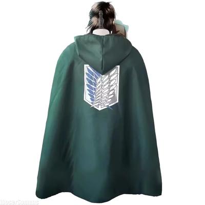 Anime Cloak Shingeki No Kyojin Scouting Legion Raincoat Cos Green Cape Mens Clothes Cosplay Costume Women Attack