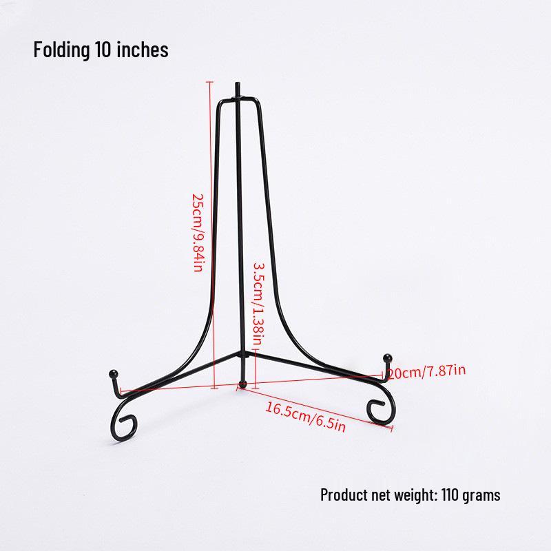 Metal Folding Display Stand for Photos, Plates, or Ornaments