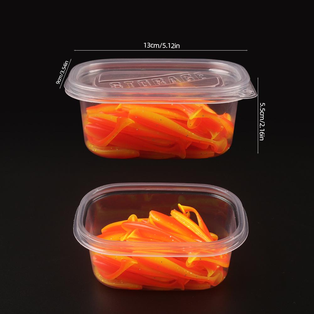 50pcs Two-Tone T-Tail Soft Baits: Freshwater Bass & Mandarin Fish Lures with Micro Object Long Cast Design