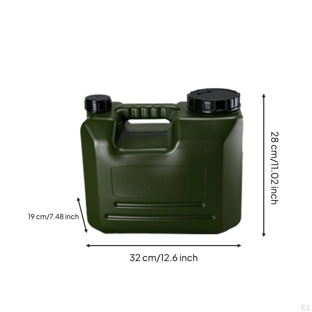 Portable Water Container Compact Jerry Can with Handle Heavy-Duty for Road Trips