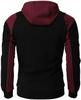 Men's Casual Patchwork Hoodie Jacket - Plus Size