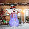 Large Snowman, 2.40 M, Christmas Decoration, with LEDs, Self-Inflating, Polyester