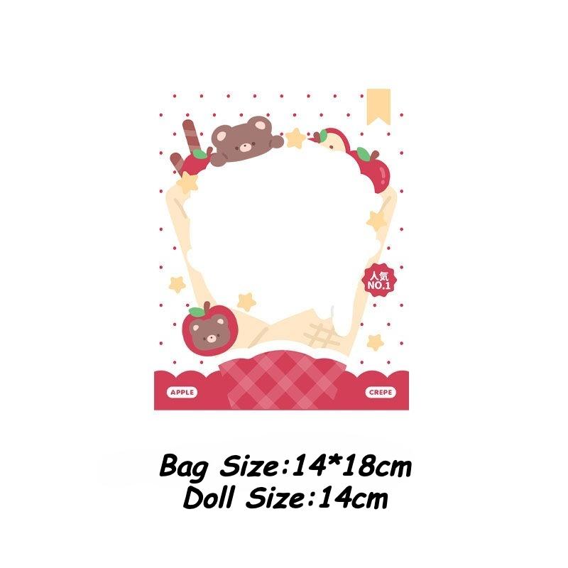 Kawaii Toast Doll Bags for Girls Toys Storage Pink Strawberry Cake Bag 13cm Doll Storage Bags Japan Style New Arrival Wholesales
