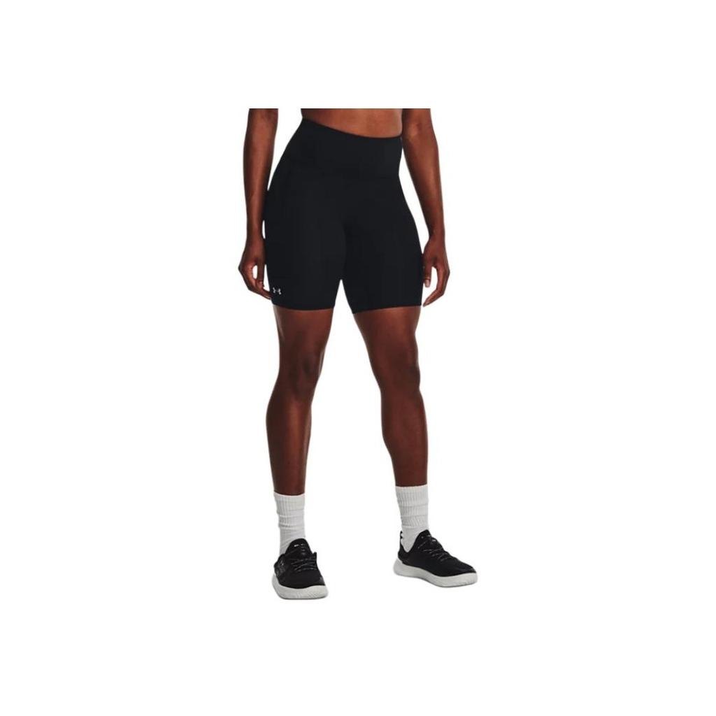 Under Armour Logo Elastic Waist Slim Fit Casual Shorts Women Shorts Black 1377097-001