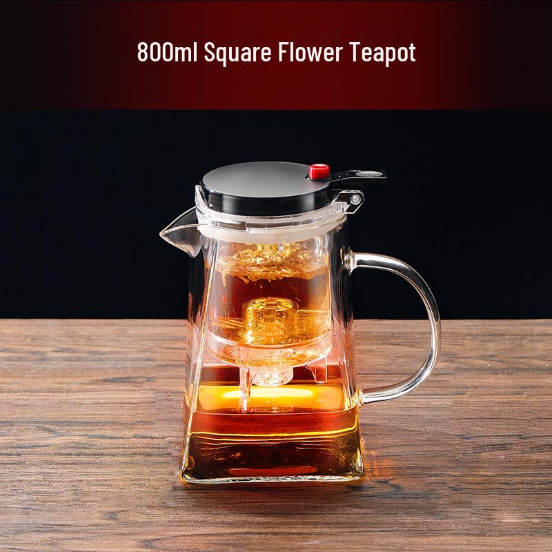 High Temperature Resistant Glass Teapot Set with Teacup and Tea Strainer