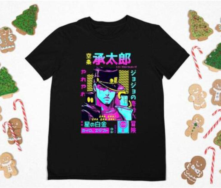 Jotaro Kujo T-Shirt, JoJo s Bizarre Adventure T-Shirt Unisex T-Shirt L