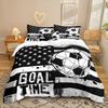 Seria Piłkarska Drukowanie Cyfrowe 3D Trzyczęściowy Zestaw Pościeli Prześcieradło Pokrycie Kołdry