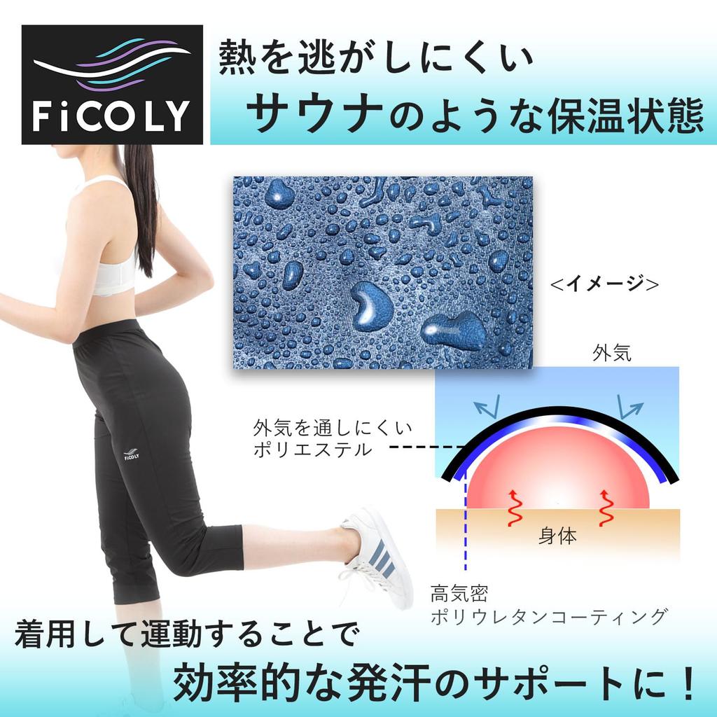 FiCOLY Długość Sauna Joga Sauna Plus Damskie Spodnie 3/4, Legginsy Redukujące Pot, Odzież Sportowa, Garnitur, Można Prać, Rozmiary, FSPW-2 (Niebieski, 3XL)