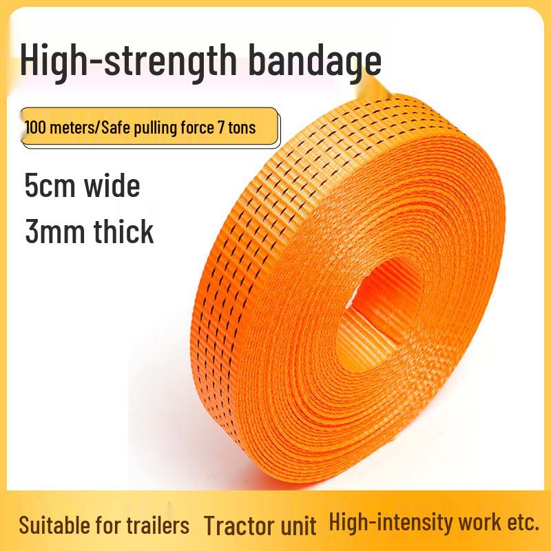 Heavy-Duty Polyester Truck Tow & Binding Straps - Wear-Resistant Brake, Tow Ropes & Webbing