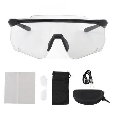 Photochromic Cycling Glasses TR90 Frame PC Lens Anti Fog Windproof Bike Sunglasses for Men Women