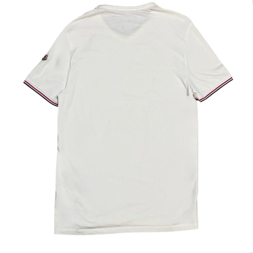 MONCLER Tricolor T-Shirt White Men's Size S Model C1091810080087256