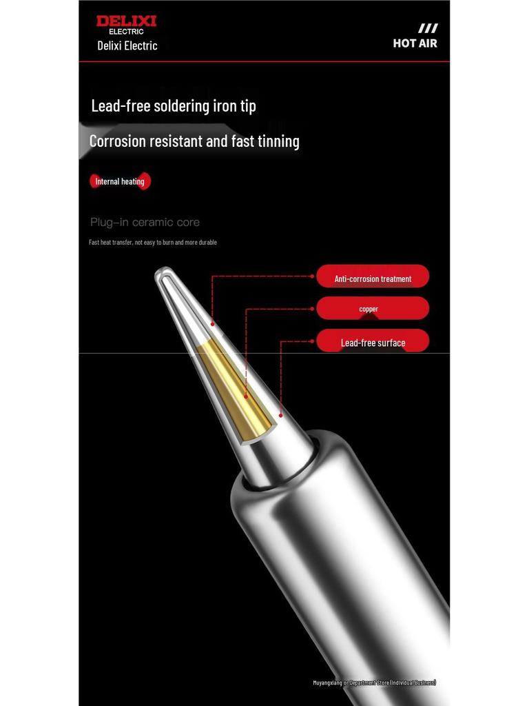 DELIXI 858D Lead-Free Hot Air & Soldering Station for Mobile & Computer Repair