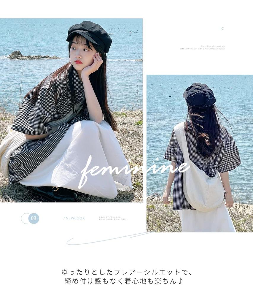 Checkered Blouse for Front Short Elegant and Large Going Autumn [DayaEmmoTQ] Women, Collared, Buttoned, Pullover, Open, Sleeve, Thin, Shirt, Top,