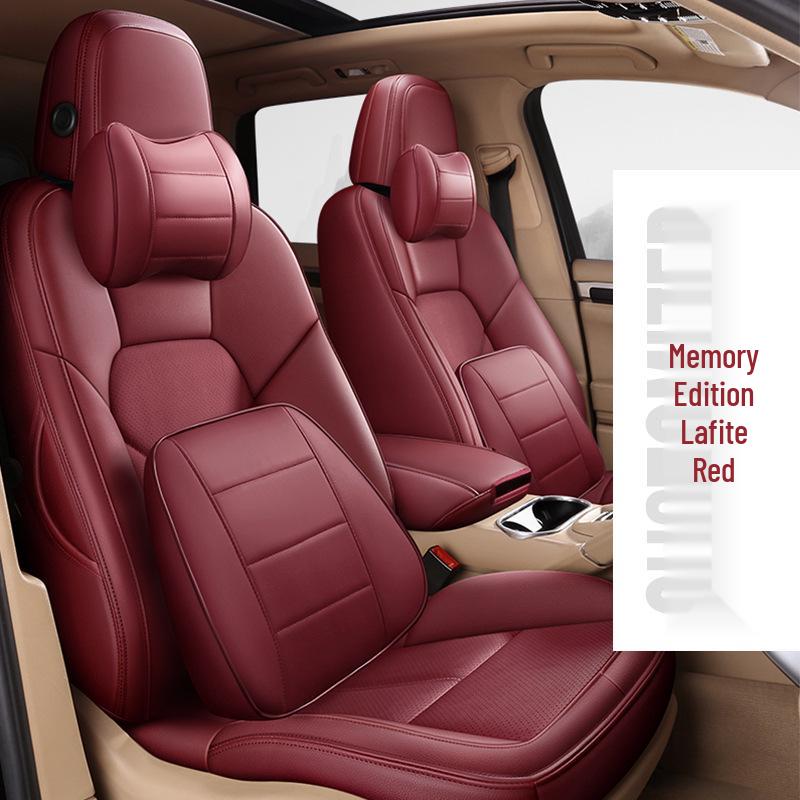 Full Coverage Genuine Leather Seat Cushion for BMW 5 Series and Porsche Cayenne