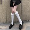 Kawaii Lolita Lace Calf Stockings Multi Layer Bow Cotton Jk Japanese Long Stockings Vintage Gothic Palace Cosplay Accessories