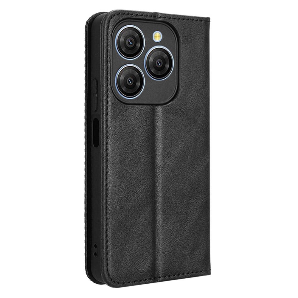 For Blackview Shark 9 5G Leather Case Wallet Stand Retro Texture Phone Cover