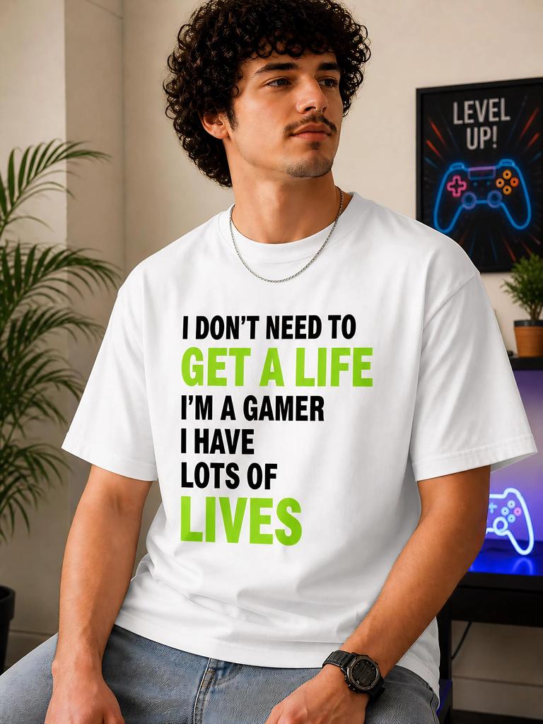 2026 Summer New Unisexs Tshirts Luxury Printed Top Oversized Tshirt Funny Gamer TShirt Cotton Gaming Shirt Gamer Gift
