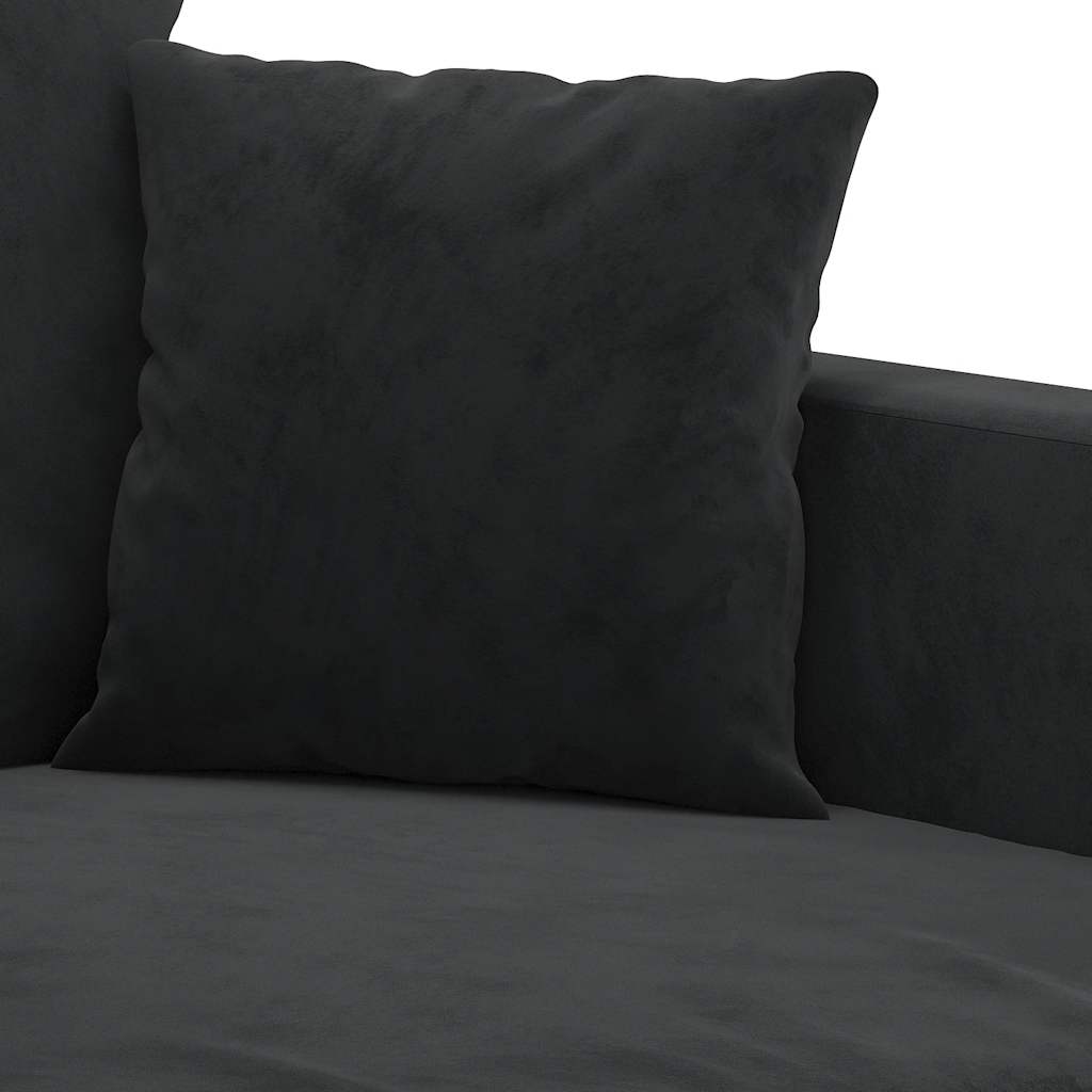 Vidaxl Fotel, Czarny, 60 Cm, Obity Aksamitem