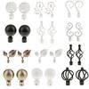 Iron Curtain Pole Brackets Window Curtain Accessories Curtain Rods End Caps for Home Decor Hotel Bar Wall Mounted Support