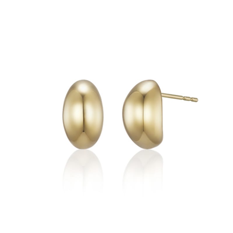 LUNNE Silver 925 Bold Curve Stud Earrings #LSE90