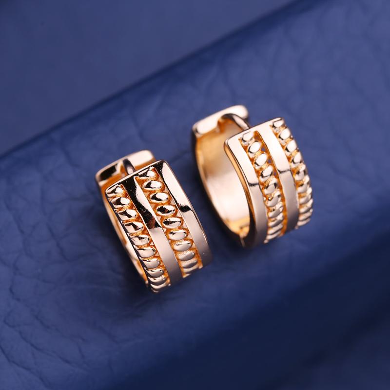 FEEYOO Clip-Ohrringe Roségoldfarben Mode-Ohrring für Damen Creolen Schmuck