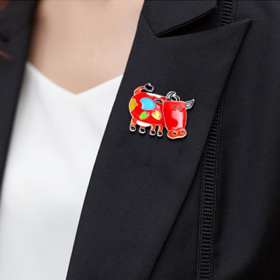 Unisex krásné brože kravského skotu Party Pin Oblečení Dekorace Šperky Dárek
