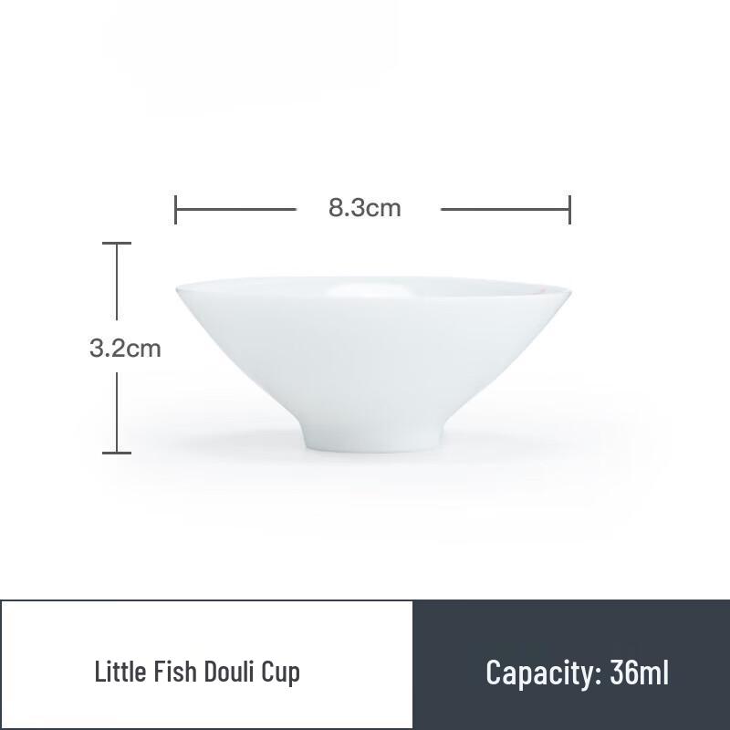 Hand-painted Blue and White Small Fish Tea Cups (Set of 6)