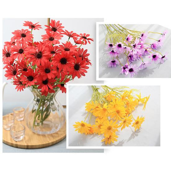 Künstliche Blumen Chrysanthemenstrauß 2 oder 5 Stiele 21 Zoll Realistisches Seiden-Kunststoff-Simulationsdesign UV-beständig Farbecht Fälschung