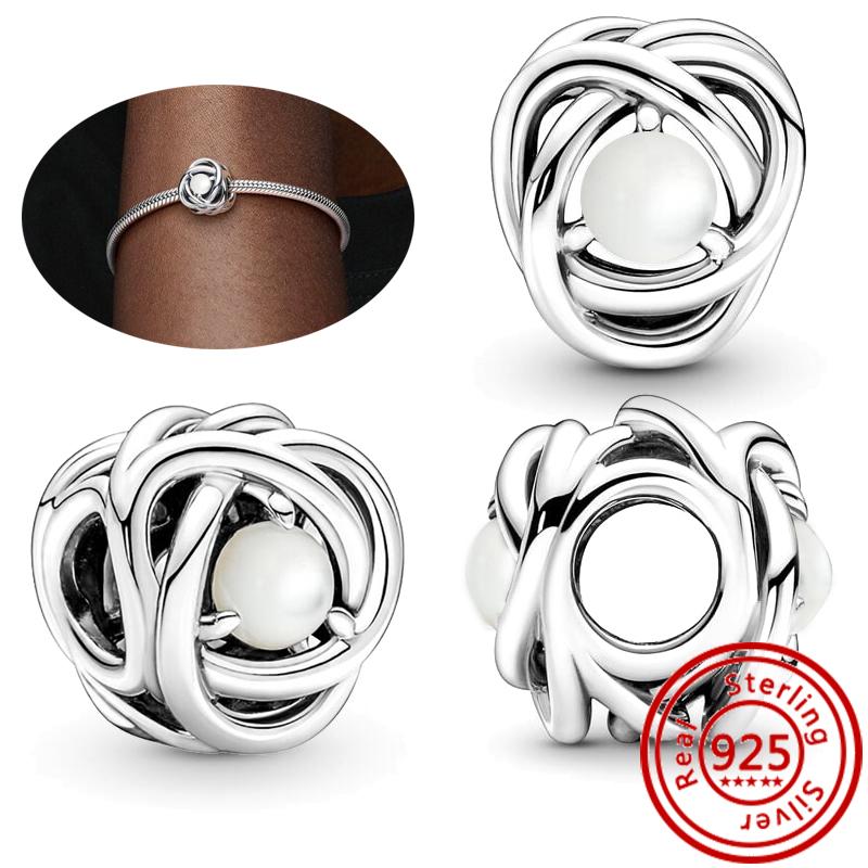 925 Sterling Copper Colorful Zircon Month Star Sign Zodiac Pendant Golden Beads Fit Original Pantaro Charms Bracelet DIY Zircon