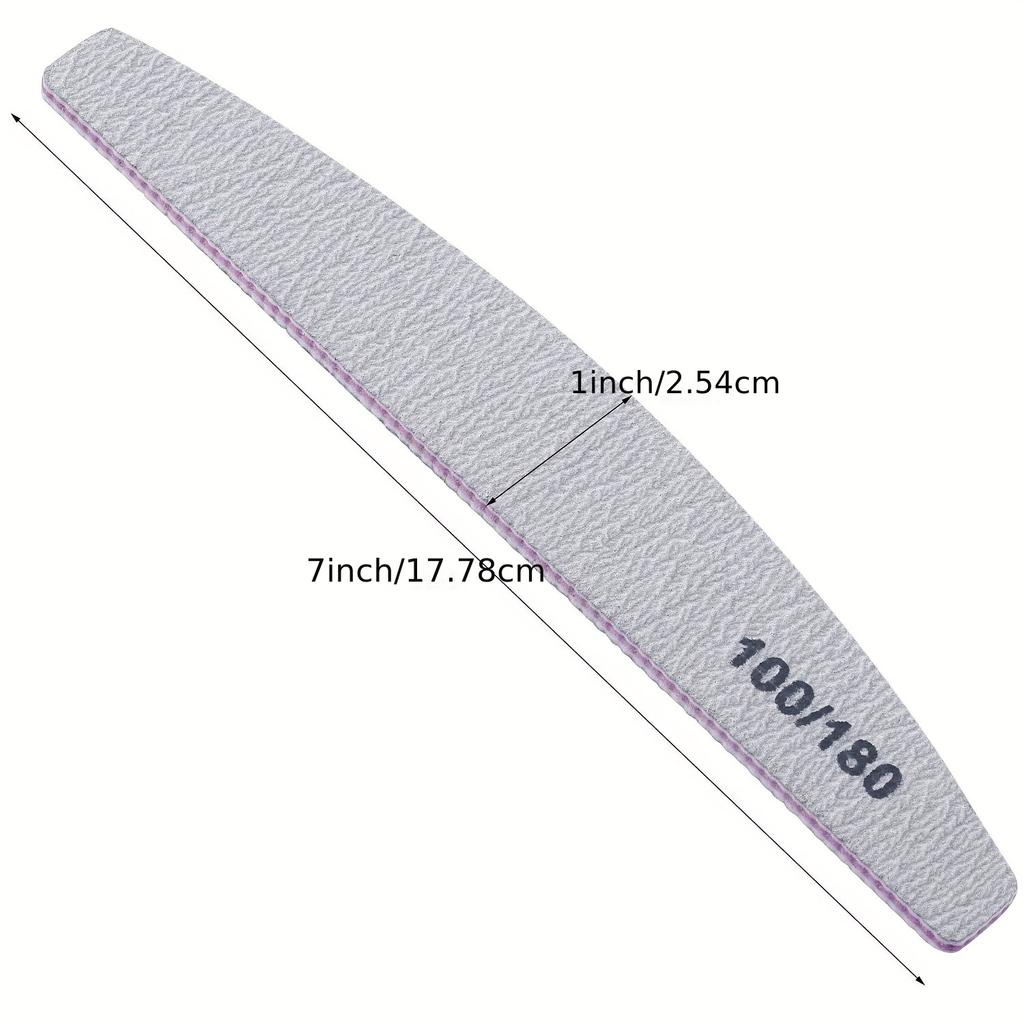 Xiaomi 12pcs Professional Manicure Set: 100/180 Grit Nail Files and Buffers, Double-Sided Emery Boards for Acrylic Nails