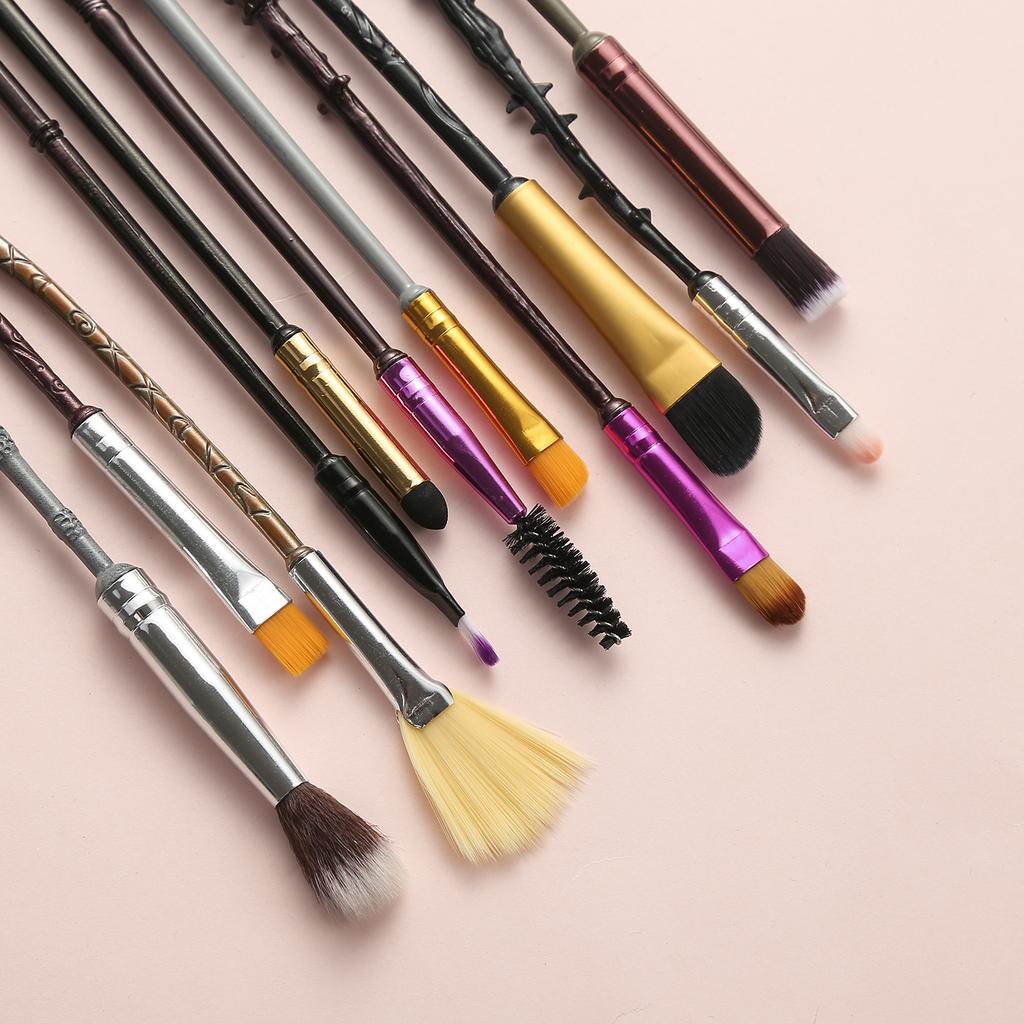 11pcs/set Harry Potter Magic Wand Makeup Brush Set Eyebrow Eyeshadow Cosmetic Brushes Tool