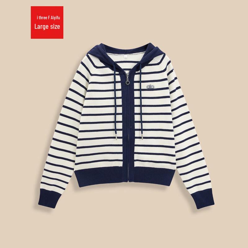 

IEF Women s Plus Size Striped Knit Cardigan 3XL
