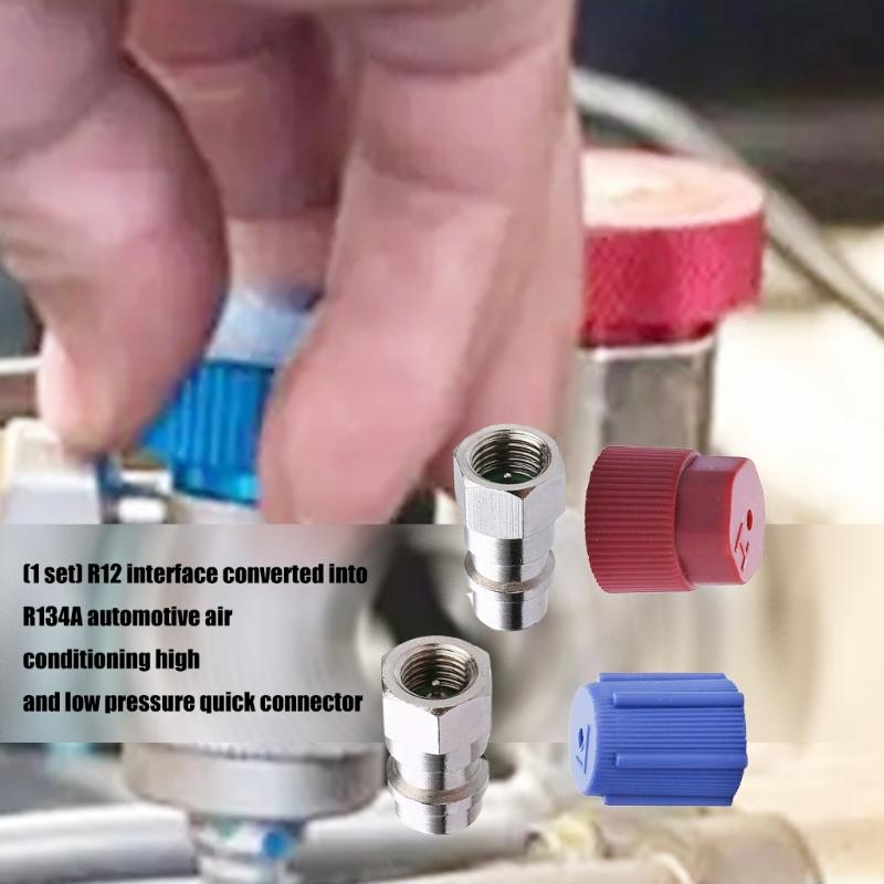 Automotive Air Conditioning Refrigeration Adapter R134A Conversion Kit With Quick Connection Design For HVAC Maintenance